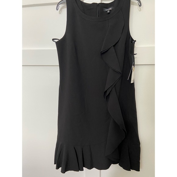 Kensie Women's Sleeveless Ruffle Detail Dress Size 14* Black A-Line Dress WD48 - Picture 5 of 5